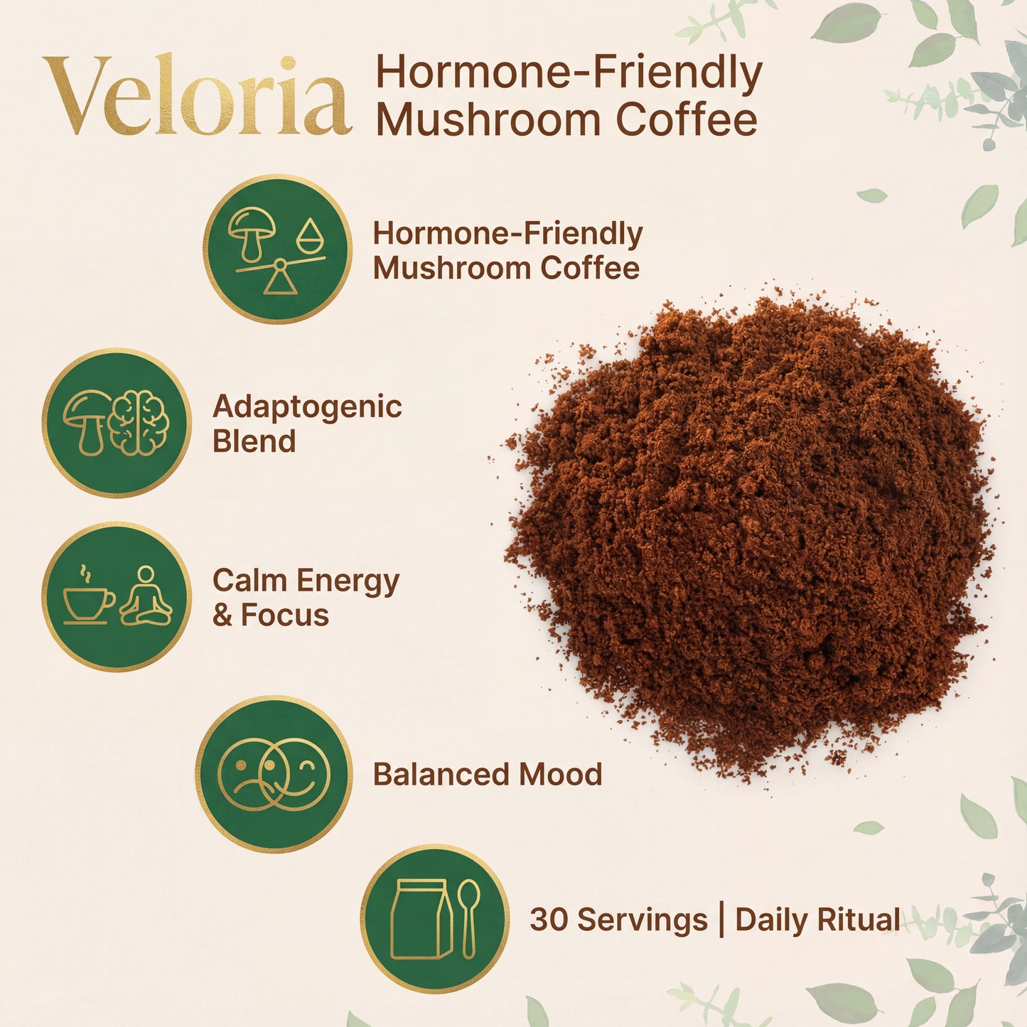 Veloria Hormonal Friendly Mushroom Coffee